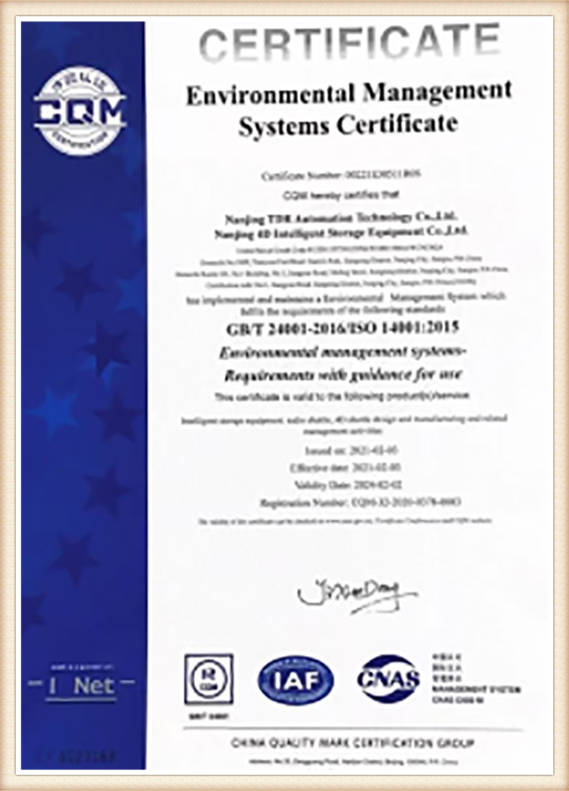 Certifikat för kvalitetsledningssystem